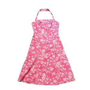 Vintage Tabitha Cottagecore Retro Pink Halter Dress Size 8